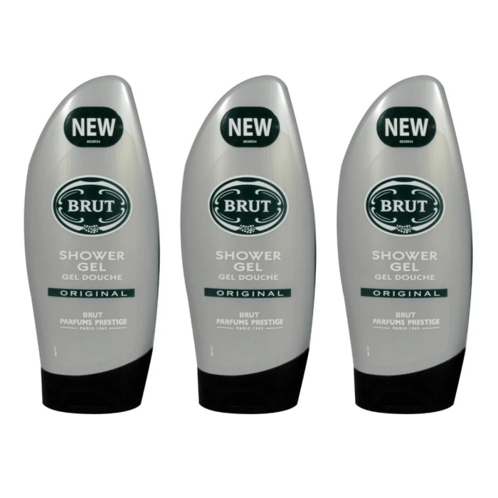 Brut Shower Gel Original Perfume Prestige Body Wash for Men 250 ml - Pack of 3