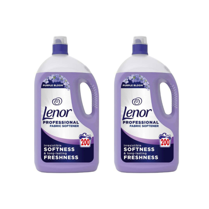 Lenor Professional Fabric Softener Purple Bloom 200 Washes 4L - Pack of 2