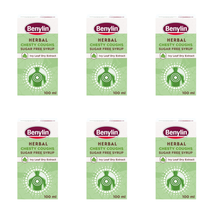 Benylin Herbal Chesty Cough Syrup 100ml - Pack of 6