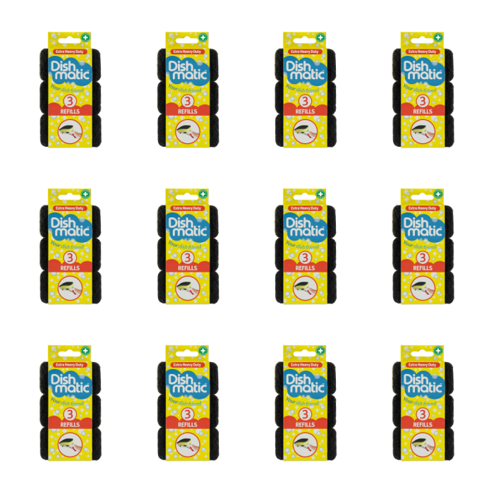 Dishmatic Extra Heavy Duty Refills 3 Pieces - Pack of 12