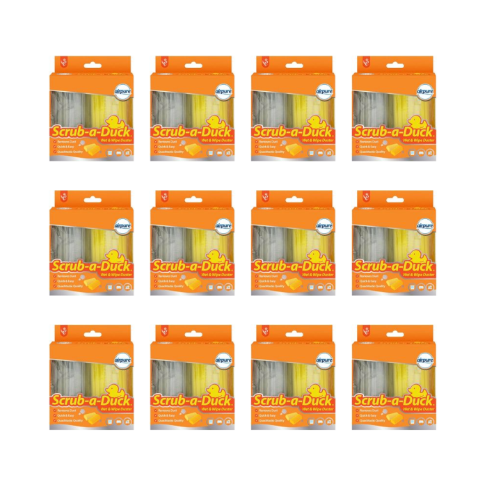Airpure Scrub-a-Duck Wet and Wipe Duster 2 Pack - Pack of 12