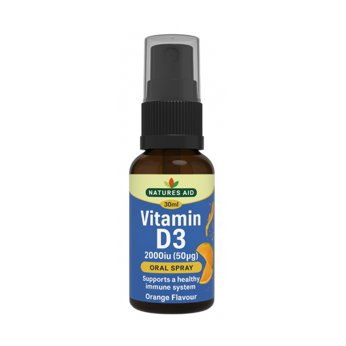 Natures Aid Vitamin D3 2000IU Oral Spray for Immune System 30ml - Pack Of 1