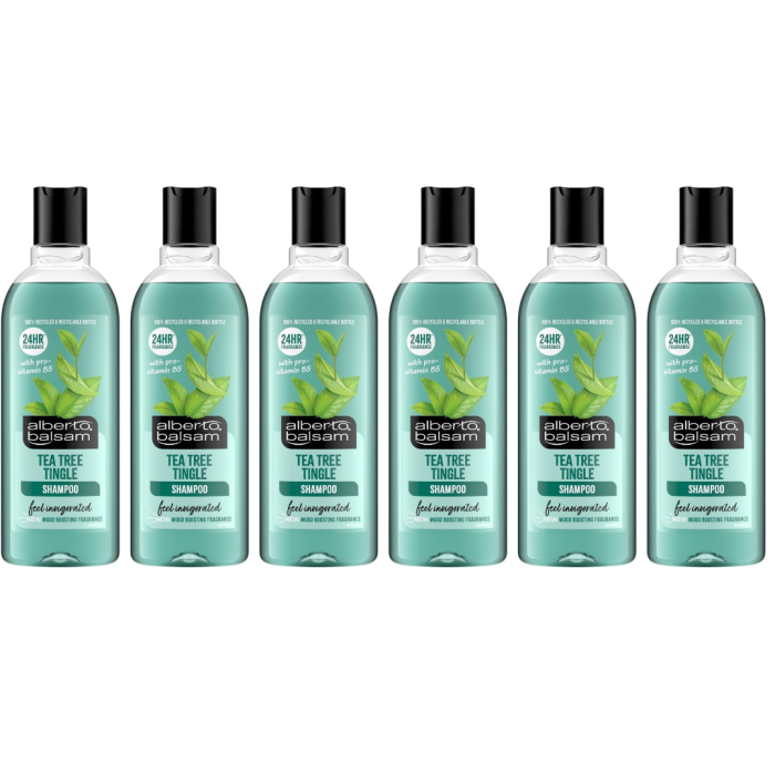 Alberto Balsam Tea Tree Tingle Hair Shampoo 300ML - Pack of 6