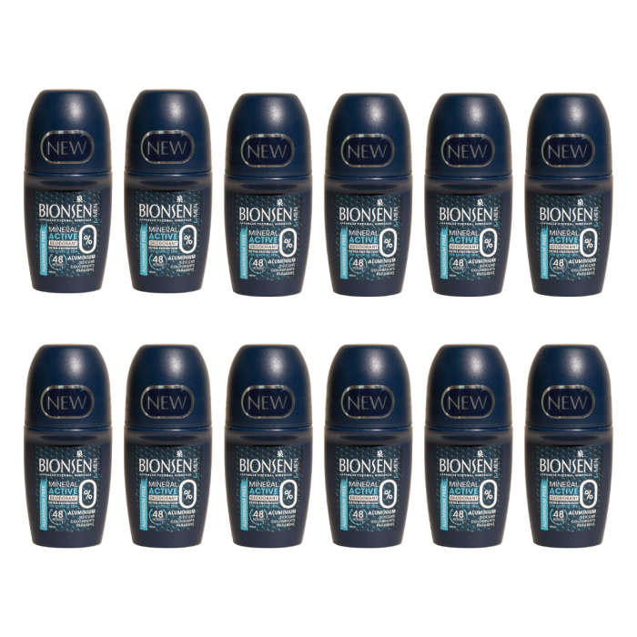 Bionsen Mineral Active Deodorant Extra Protection for Men 50ml - Pack of 12