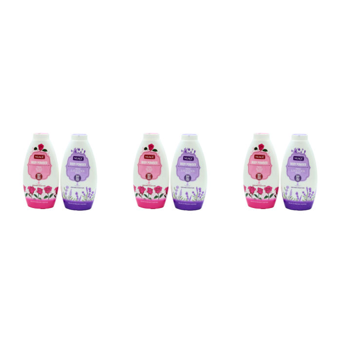 Nuage Talc-Free Body Powder Lavender & Rose Mix 250g - Pack of 3