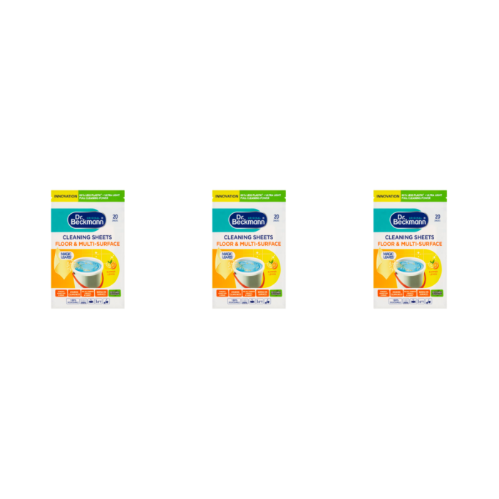 Dr. Beckmann Summer lemon Floor & Multi‑Surface Cleaning 20 Sheets - Pack of 3