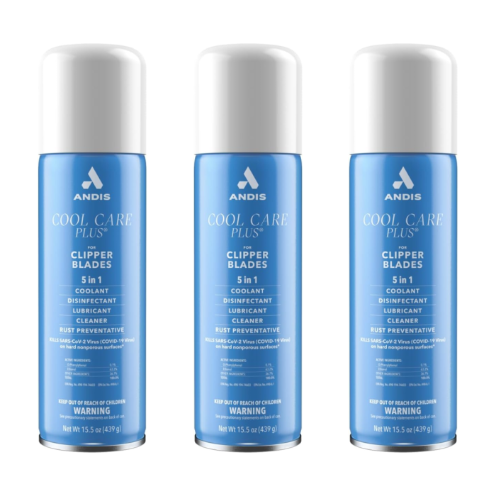 Andis Cool Care Plus 5-in-1 Clipper Blade Spray 439g - Pack of 3