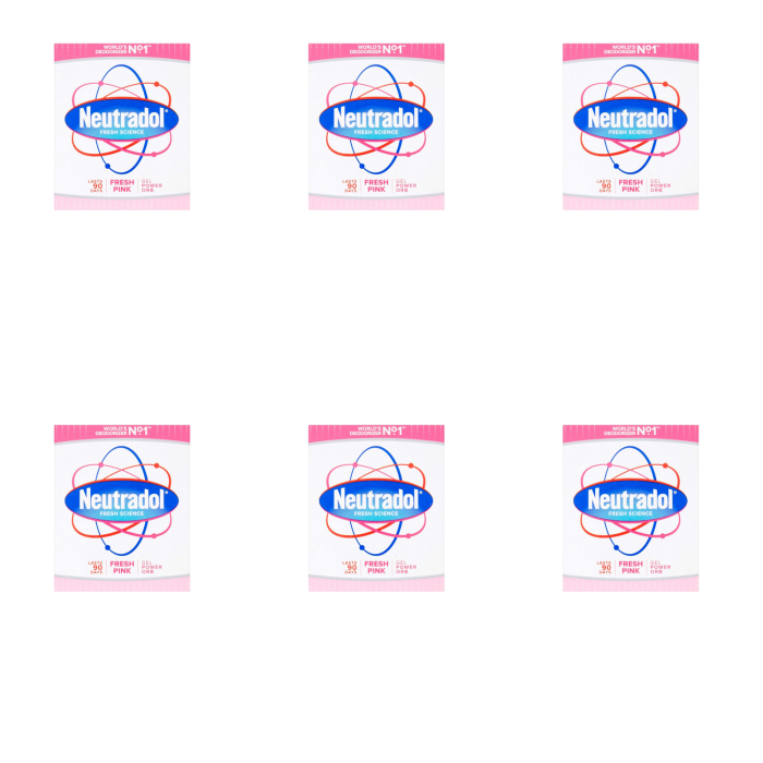 Neutradol Fresh Pink Gel Odour Deodourizer 135ml pot on a bathroom shelf
