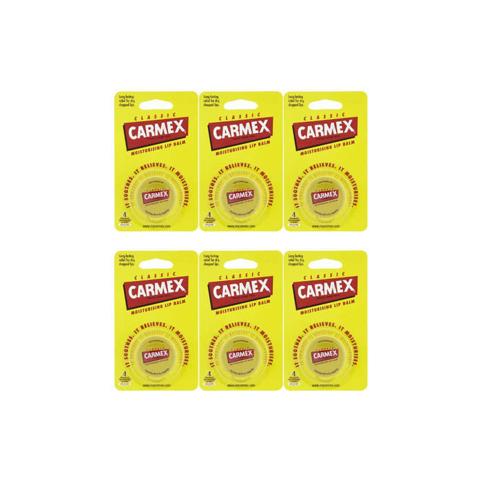 Carmex Classic Lip Balm Pot 7.5g - Pack of 6