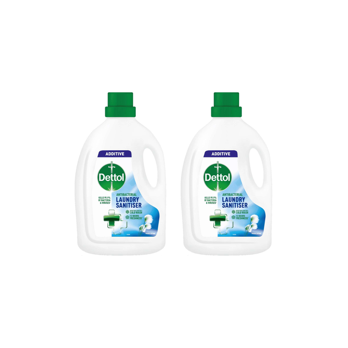Dettol Antibacterial Laundry Sanitiser Fresh Cotton 3L - Pack of 2