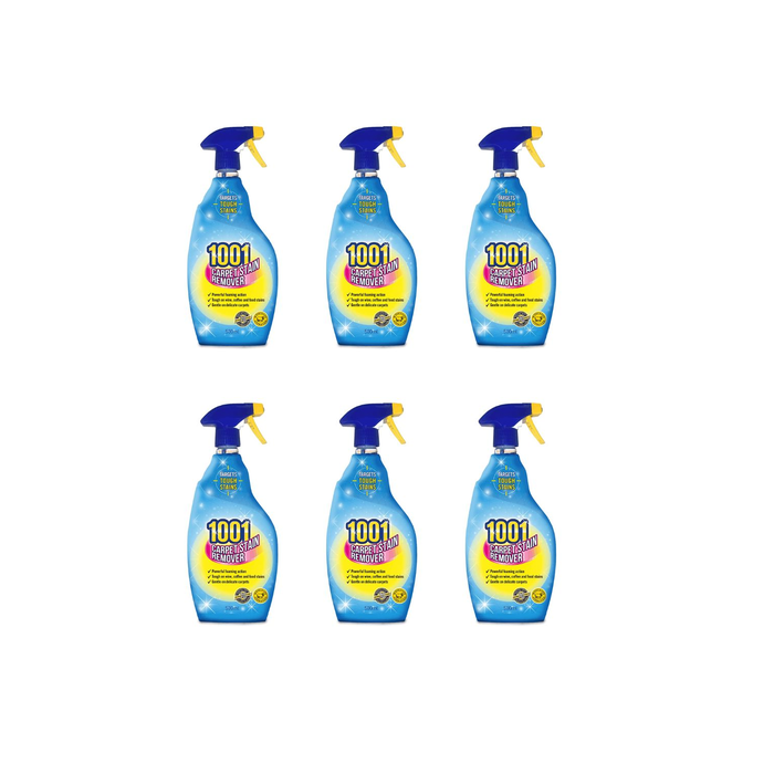1001 Carpet Stain Remover Trigger Spray Cleaner 500ML - Pack of 6