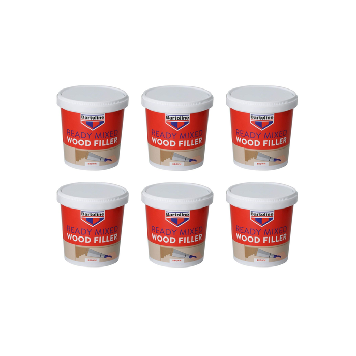 Bartoline Ready Mixed Wood Filler Brown 1kg - Pack of 6