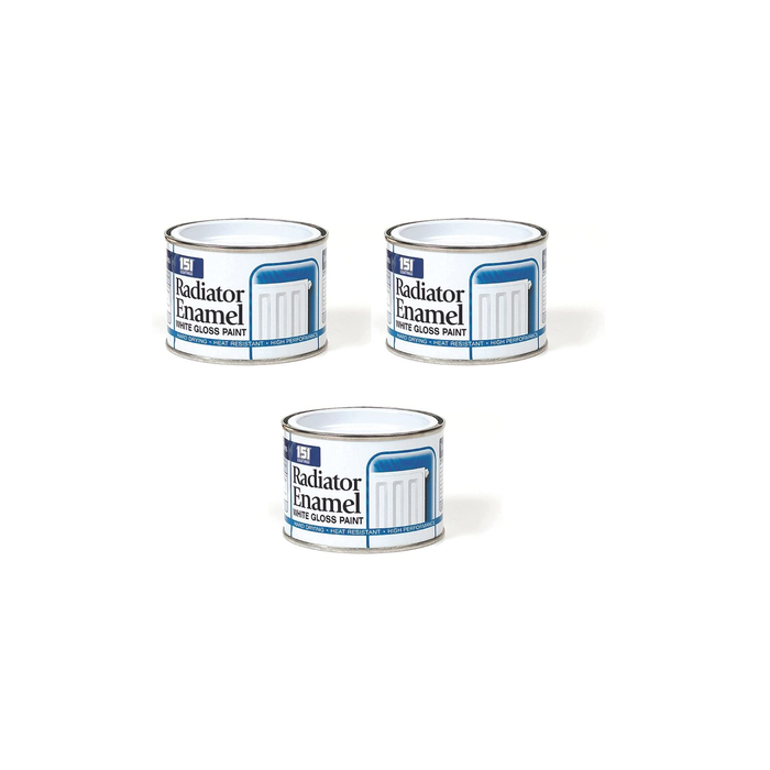 151 Coatings Radiator Enamel White Gloss Paint 180ML - Pack of 3