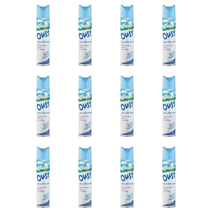 Oust Odour Eliminator Clean Scent Air Freshener Spray 300ml - Pack of 12