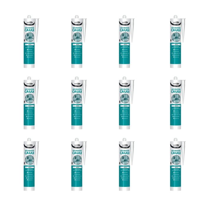 Bond It Caulk-Mate White Decorators Sealant Caulk 310ml - Pack of 12