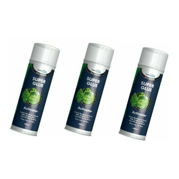 Bond It Glue Monster Super Glue Activator Spray 400ml - Pack of 3