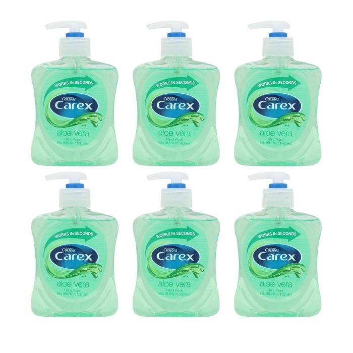 Cussons Carex Aloe Vera Antibacterial Hand Wash 250ml - Pack of 6