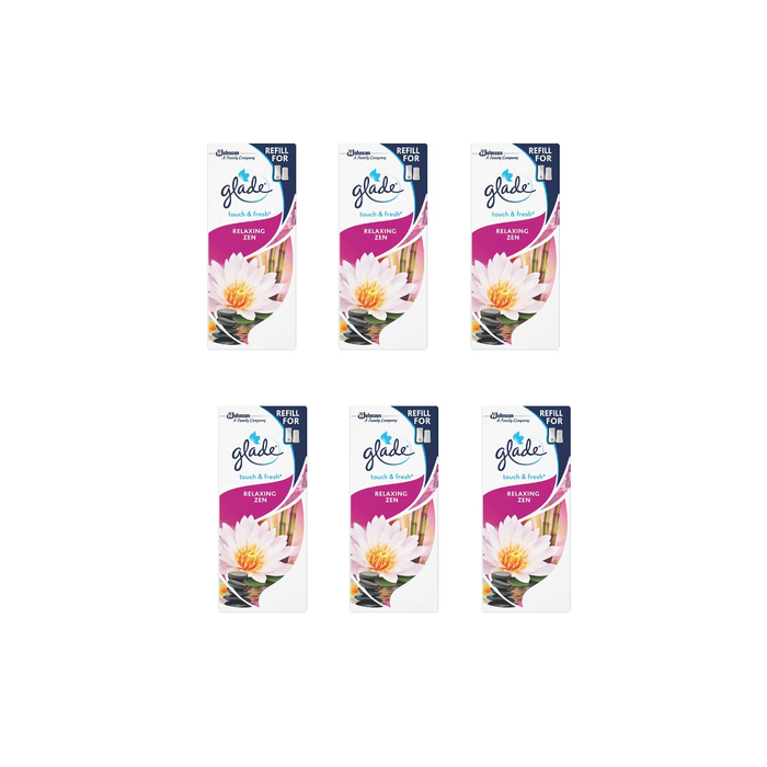 Glade Touch & Fresh Refill Relaxing Zen Air Freshener 10ml - Pack of 6
