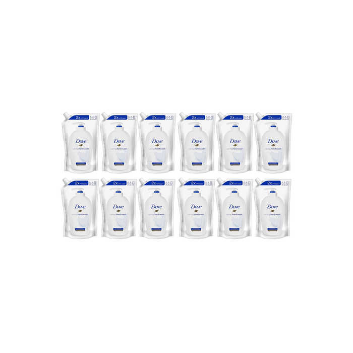 Dove Caring Liquid Hand Wash Refill 500ml pouch on white background
